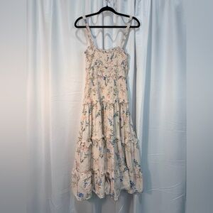 SAYLOR Cream Floral Tiered Maxi Dress